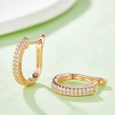 Dazzling Embrace Moissanite Huggie Earrings