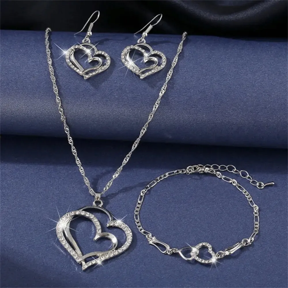 Dazzling Heart Jewelry Set