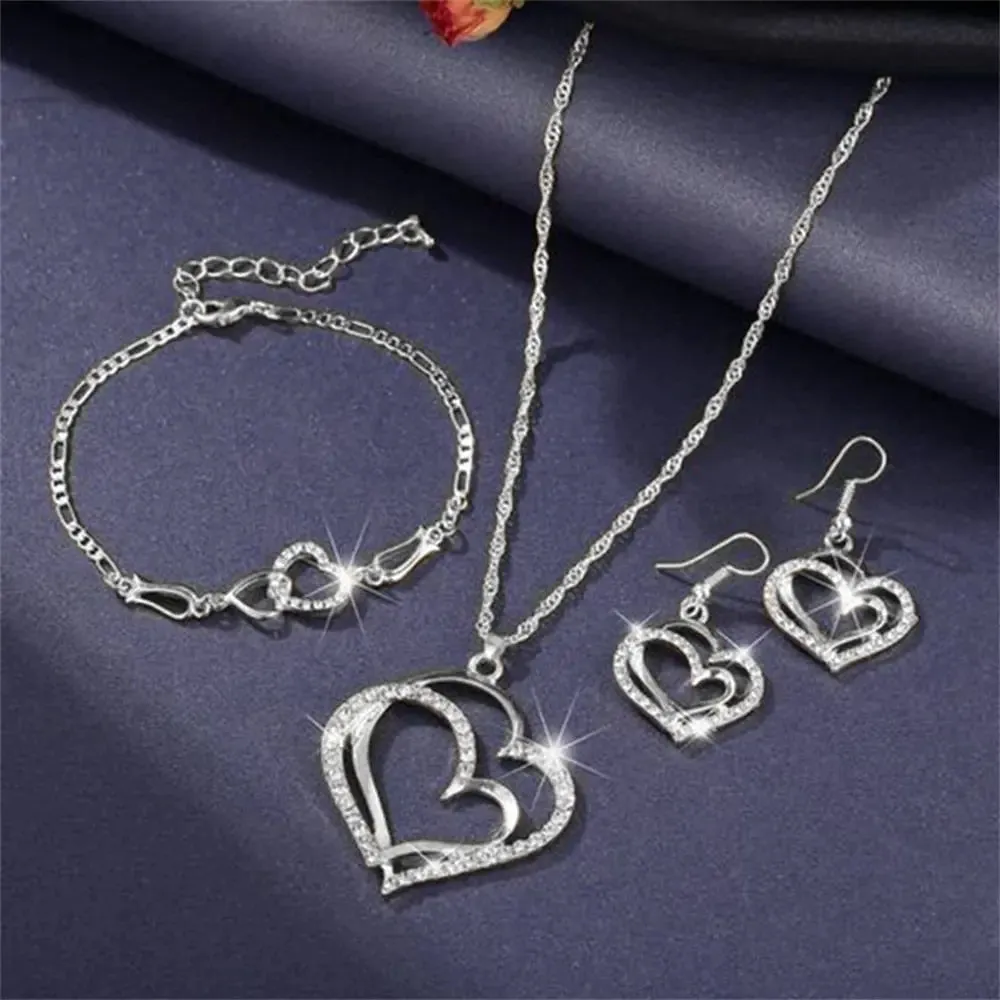 Dazzling Heart Jewelry Set