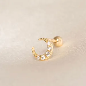 Dazzling Moon Piercing | 9ct Gold