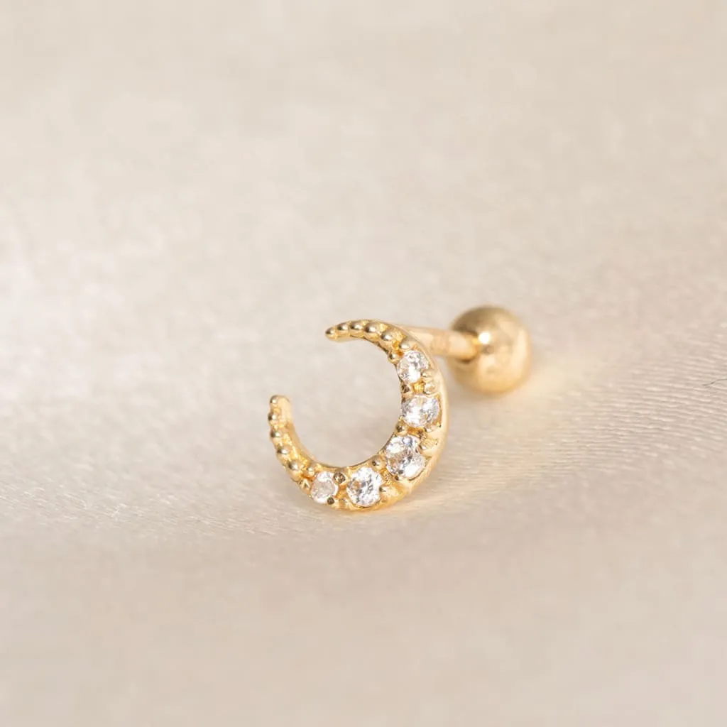 Dazzling Moon Piercing | 9ct Gold