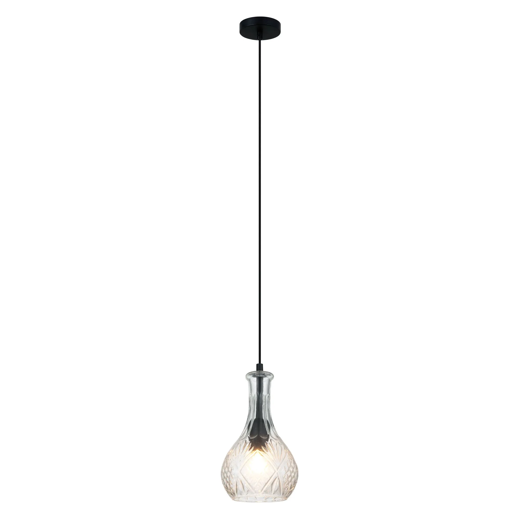 Decant 1 Single Pendant Clear Glass