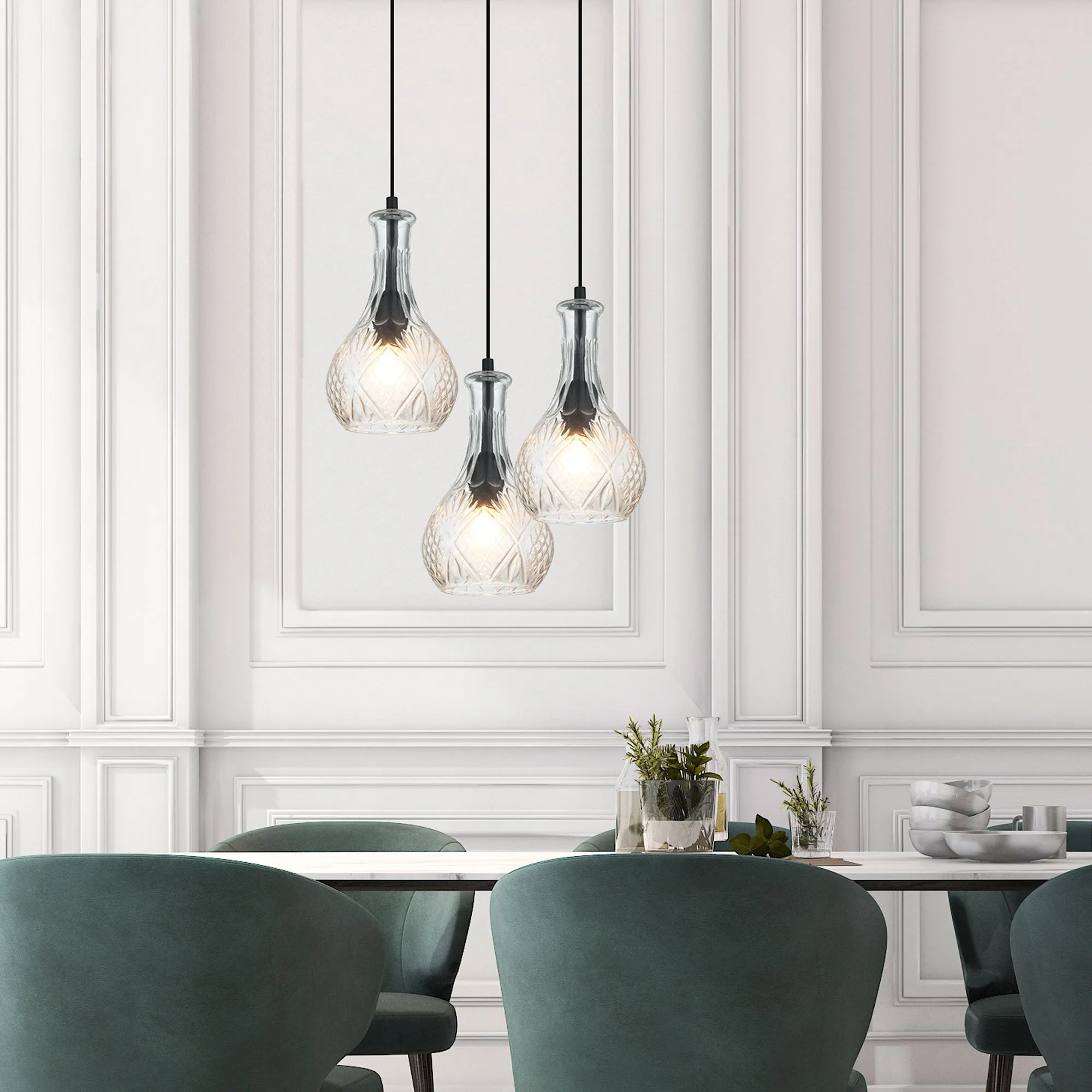 Decant 1 Single Pendant Clear Glass
