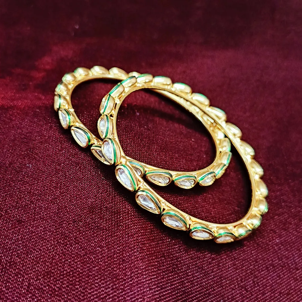 Designer Gold Plated Royal Kundan Bracelet (Design 94)