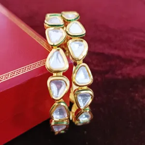 Designer Gold Plated Royal Kundan Bracelet (Design 98)