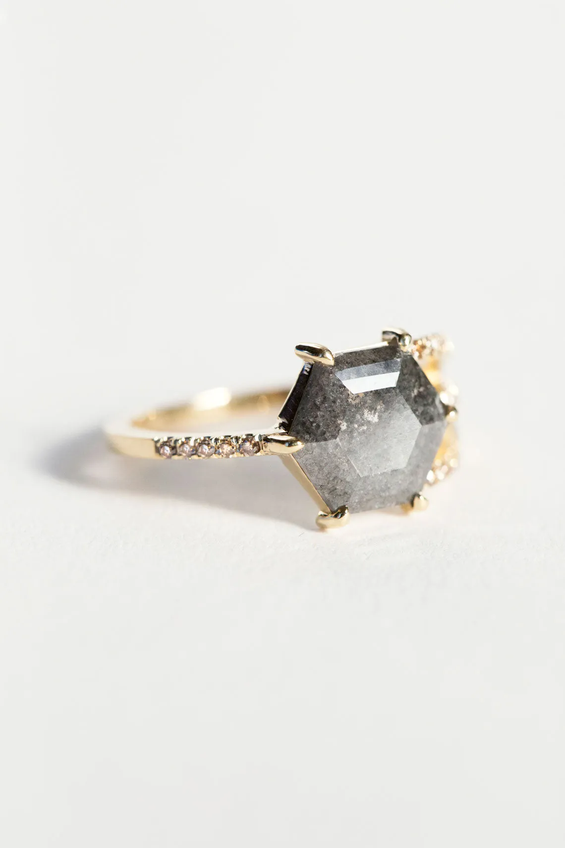 Diamond Slice Half Cage Ring