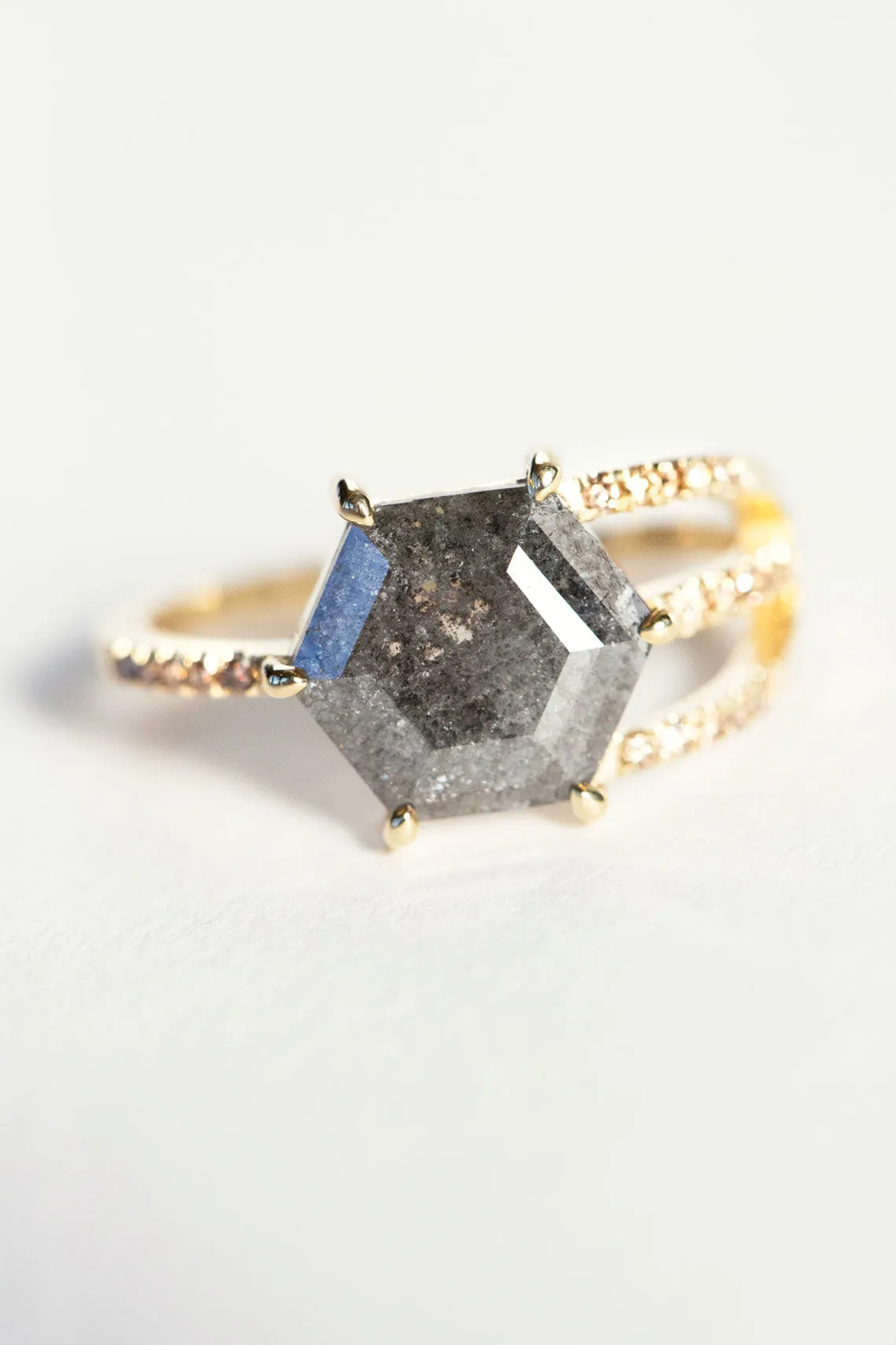 Diamond Slice Half Cage Ring