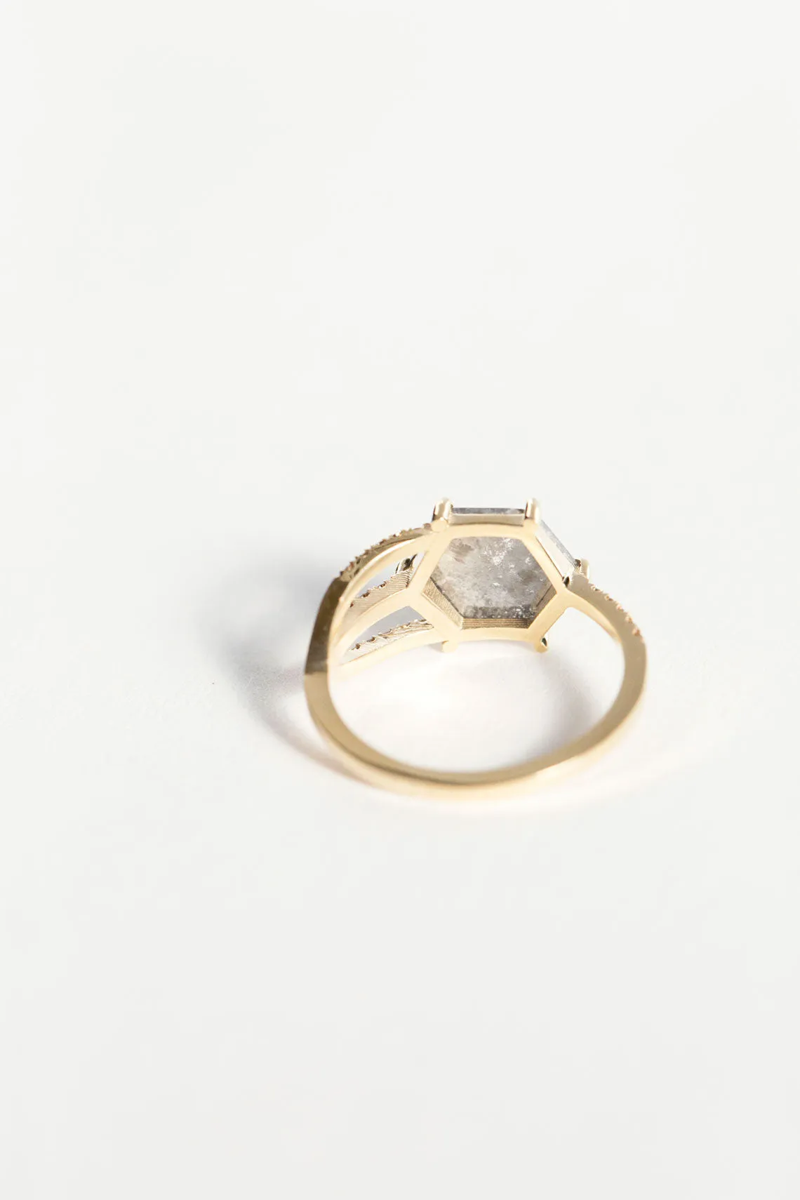 Diamond Slice Half Cage Ring