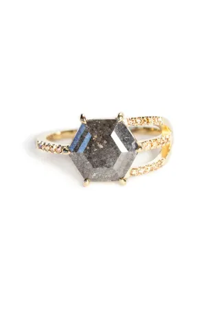 Diamond Slice Half Cage Ring