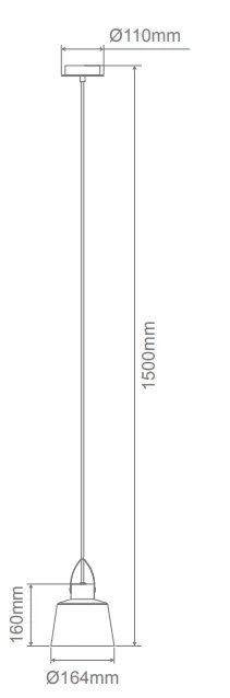 Domus STRAP-PDT PENDANT 1 X E27 240V