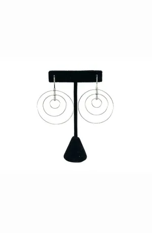 Earring CZ 3 Circle Drop