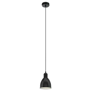 Eglo Lighting PRIDDY pendant light all black finish and metal shades