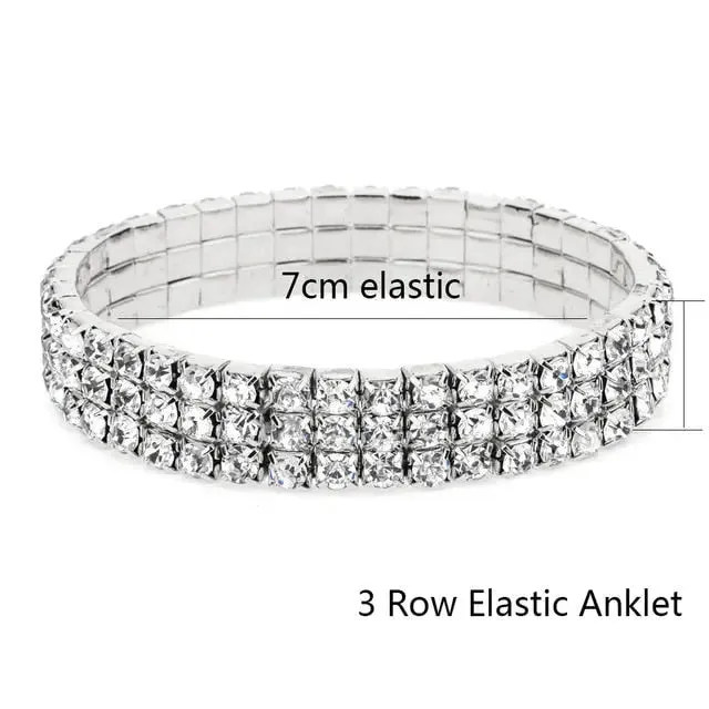 Elastic Anklet, Stretch Anklet, Barefoot Jewelry for Women and Girls