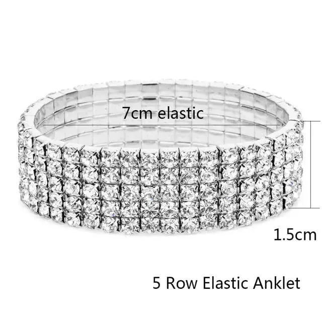 Elastic Anklet, Stretch Anklet, Barefoot Jewelry for Women and Girls