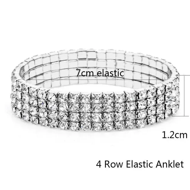 Elastic Anklet, Stretch Anklet, Barefoot Jewelry for Women and Girls