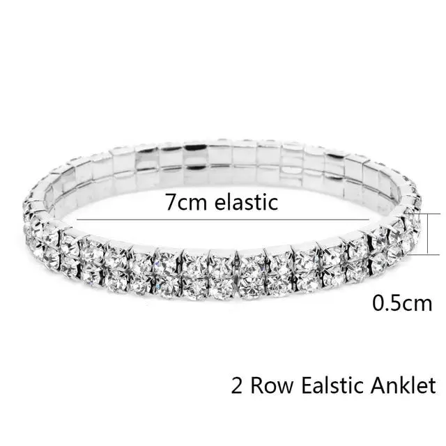 Elastic Anklet, Stretch Anklet, Barefoot Jewelry for Women and Girls