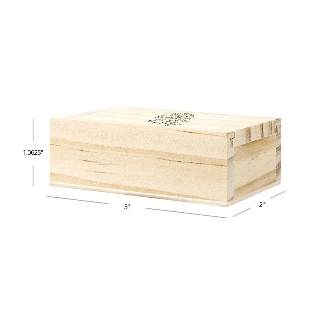Engraved Wood Sliding Ring Boxes