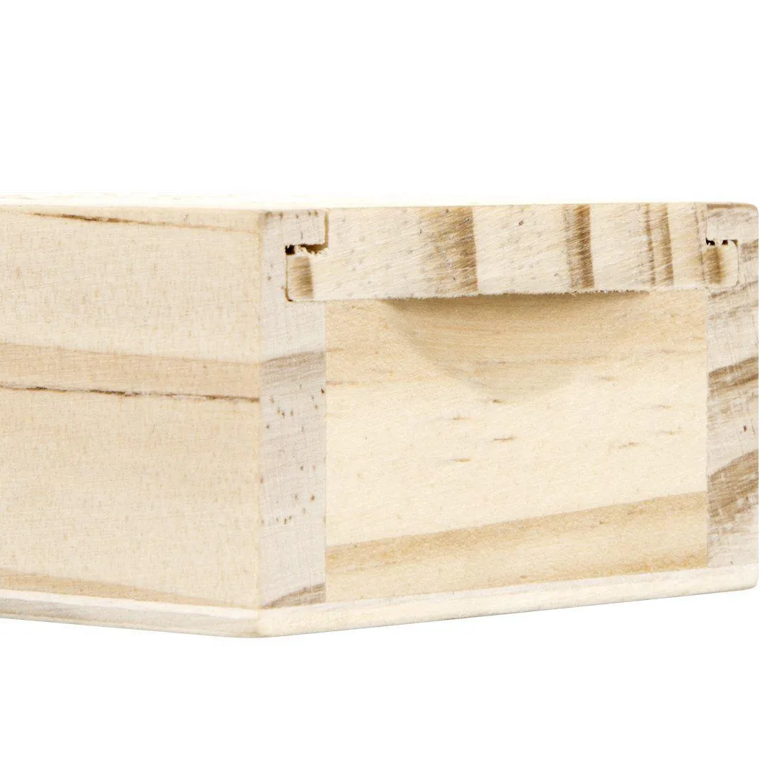 Engraved Wood Sliding Ring Boxes