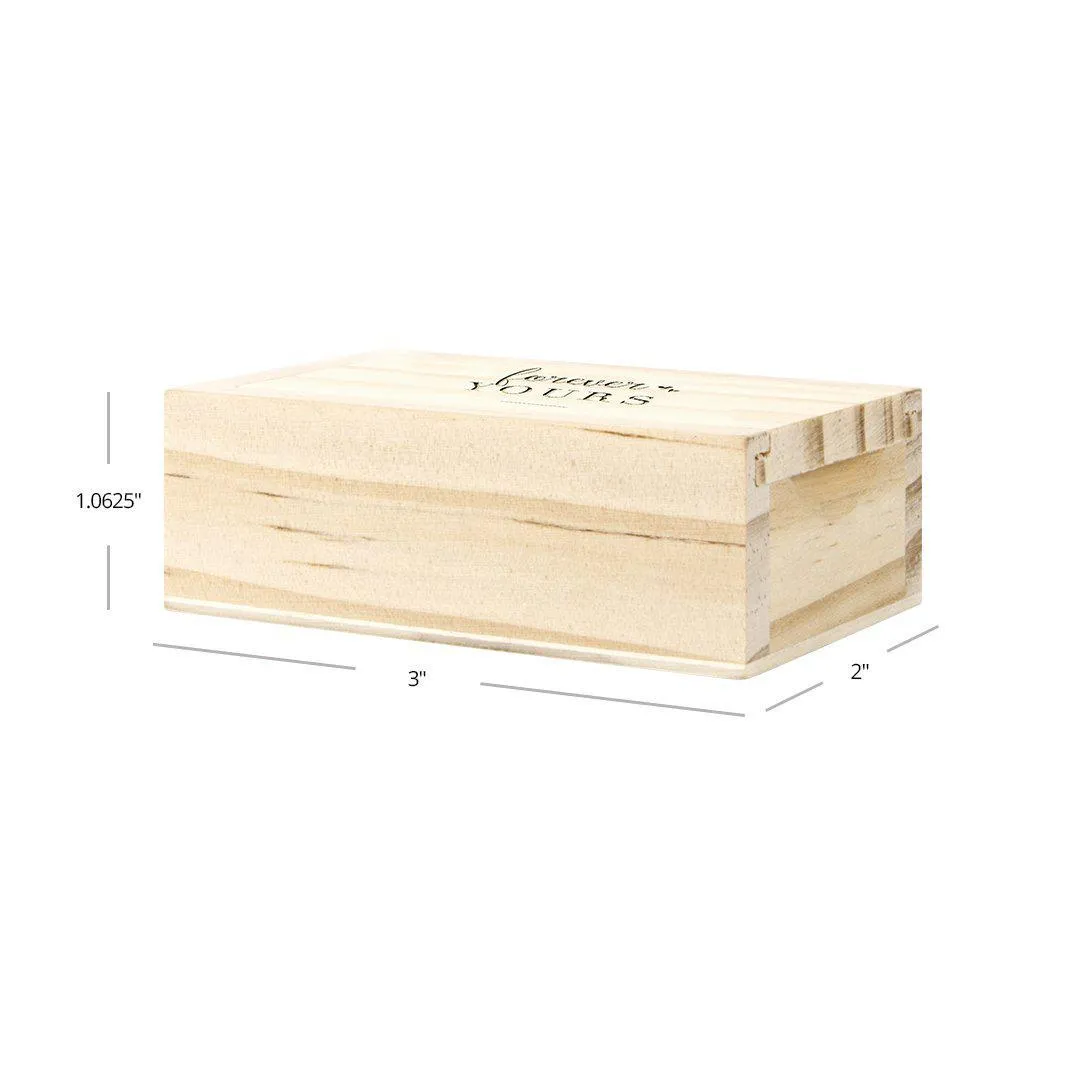 Engraved Wood Sliding Ring Boxes