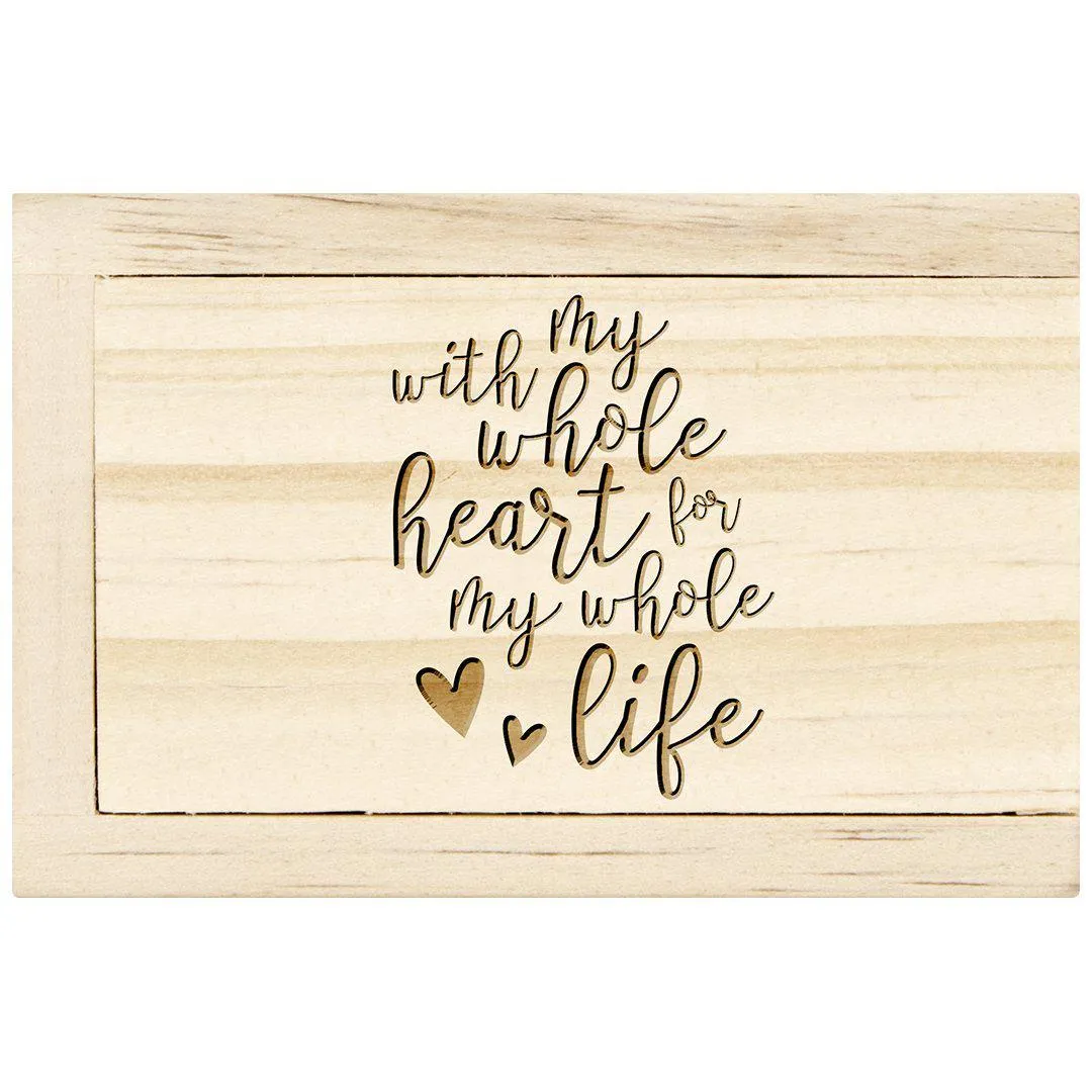Engraved Wood Sliding Ring Boxes