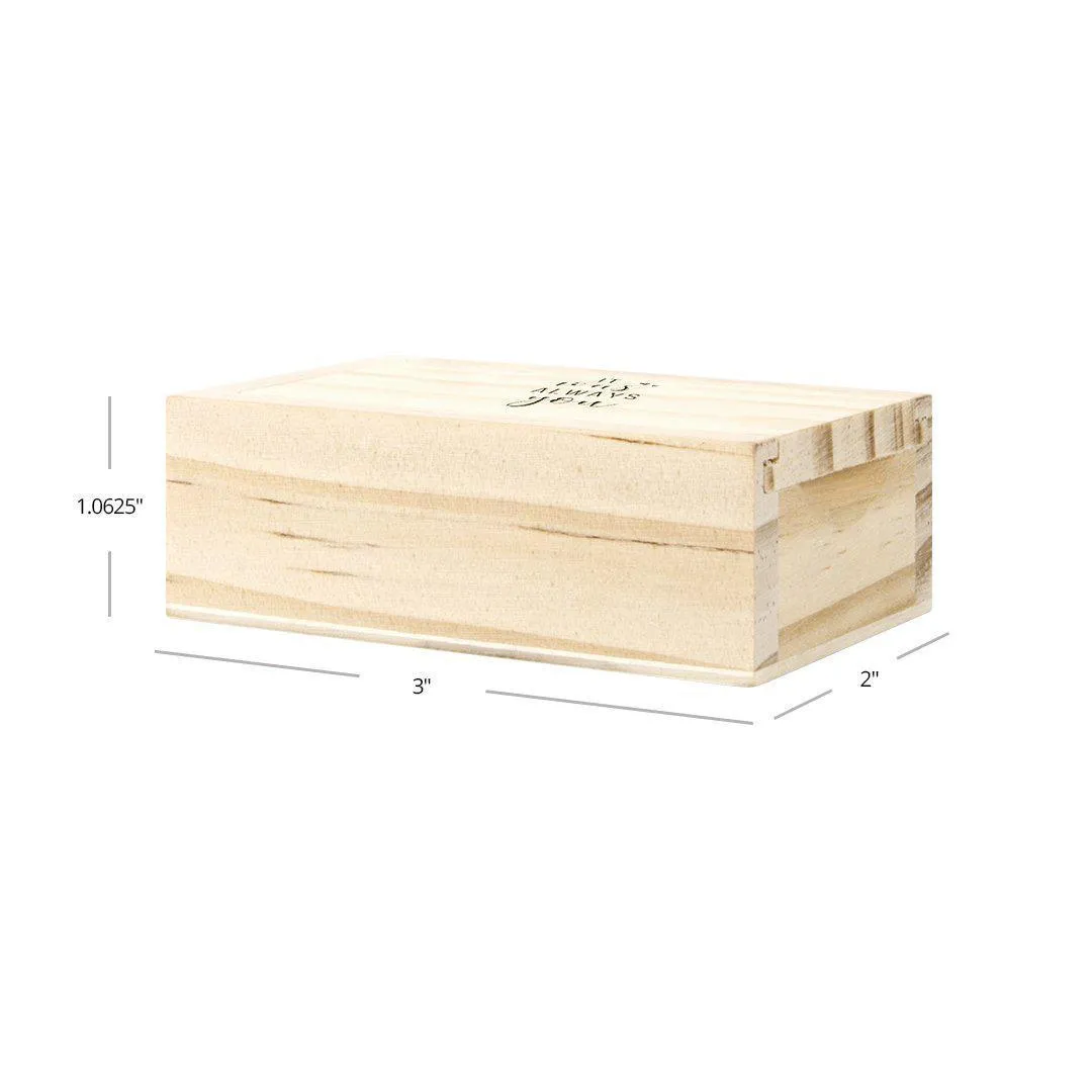 Engraved Wood Sliding Ring Boxes