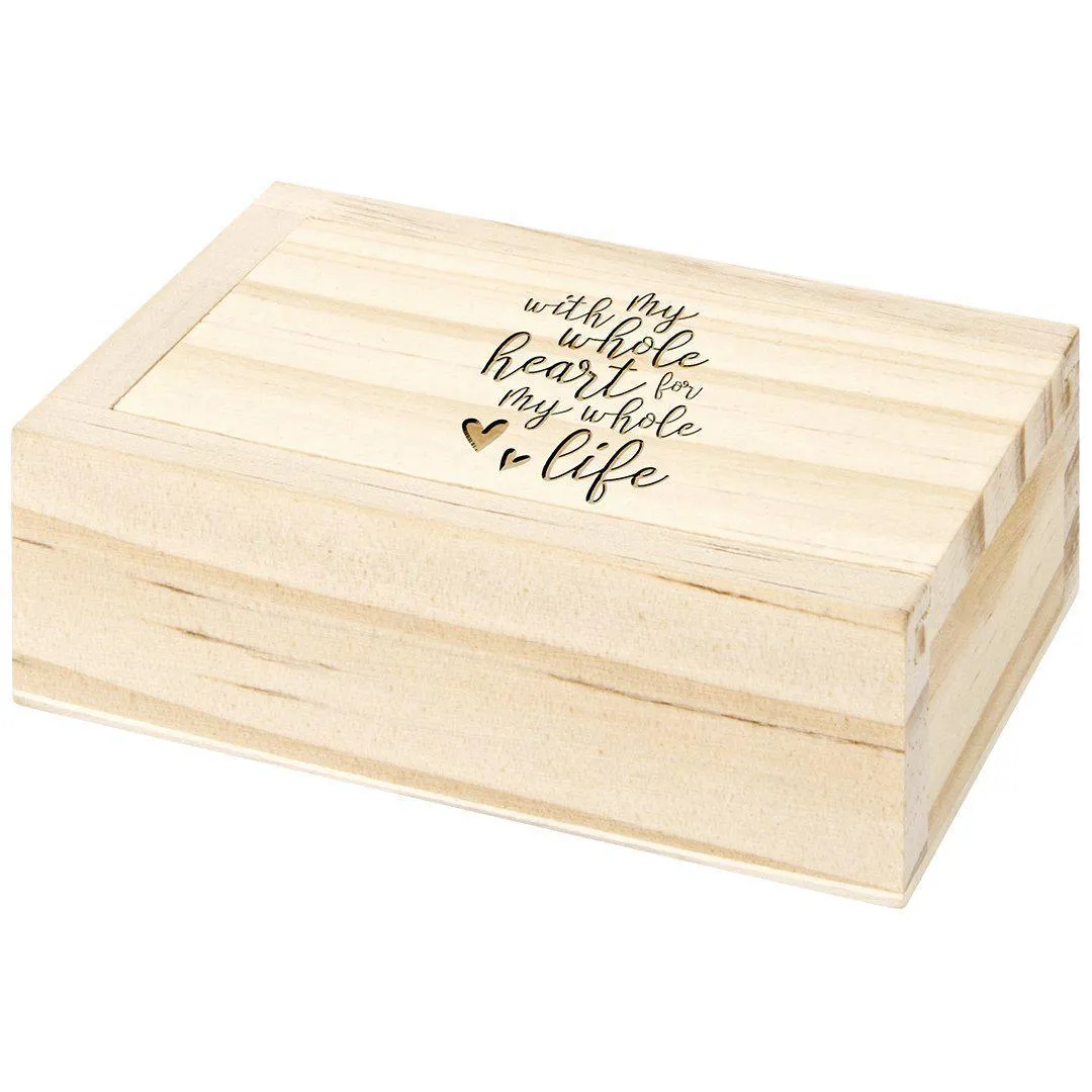 Engraved Wood Sliding Ring Boxes