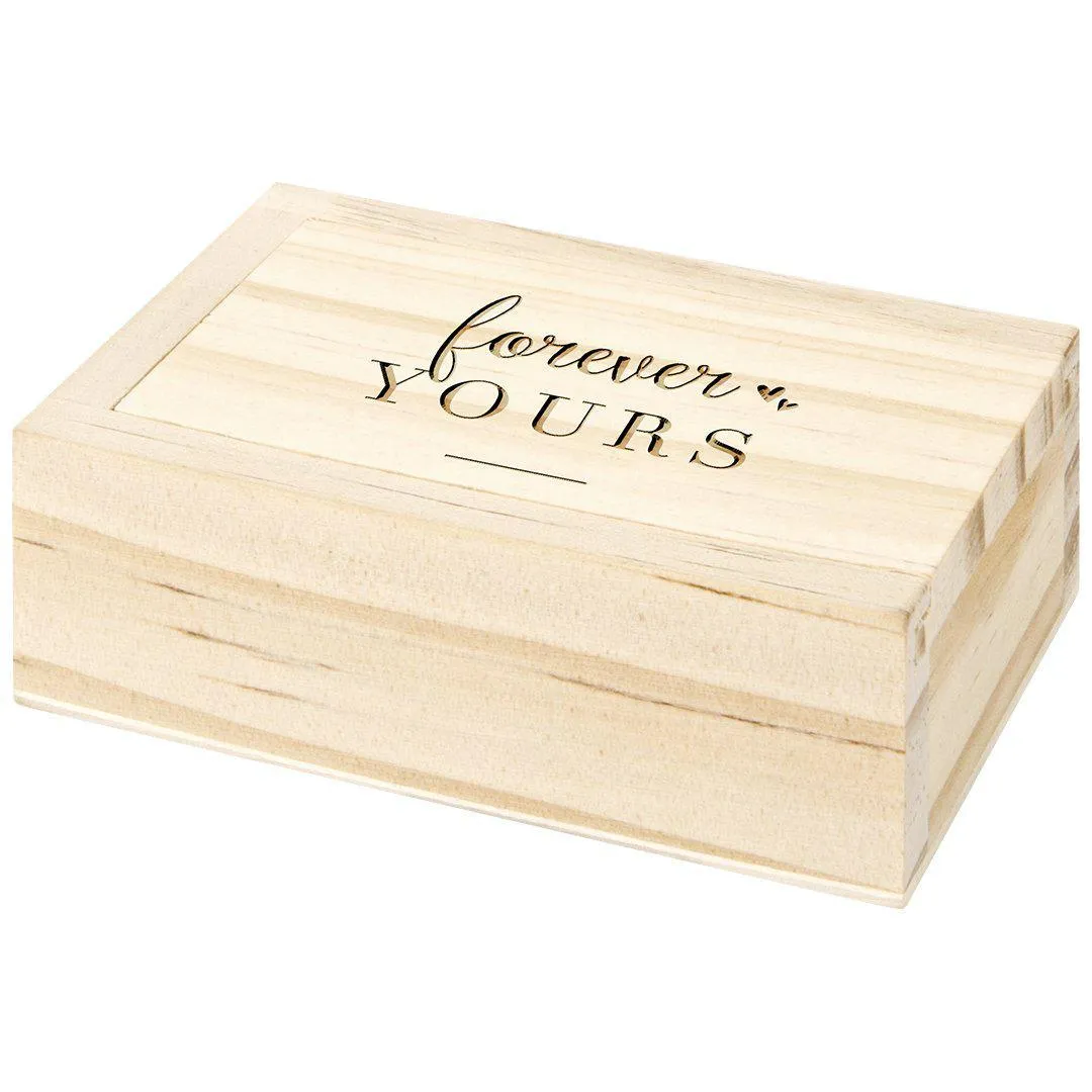 Engraved Wood Sliding Ring Boxes