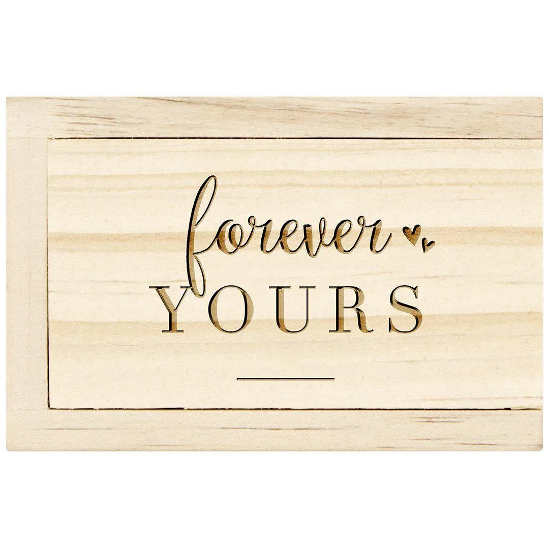 Engraved Wood Sliding Ring Boxes