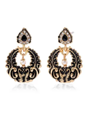 Estele gold colour oxidised fashionable Earrings for women