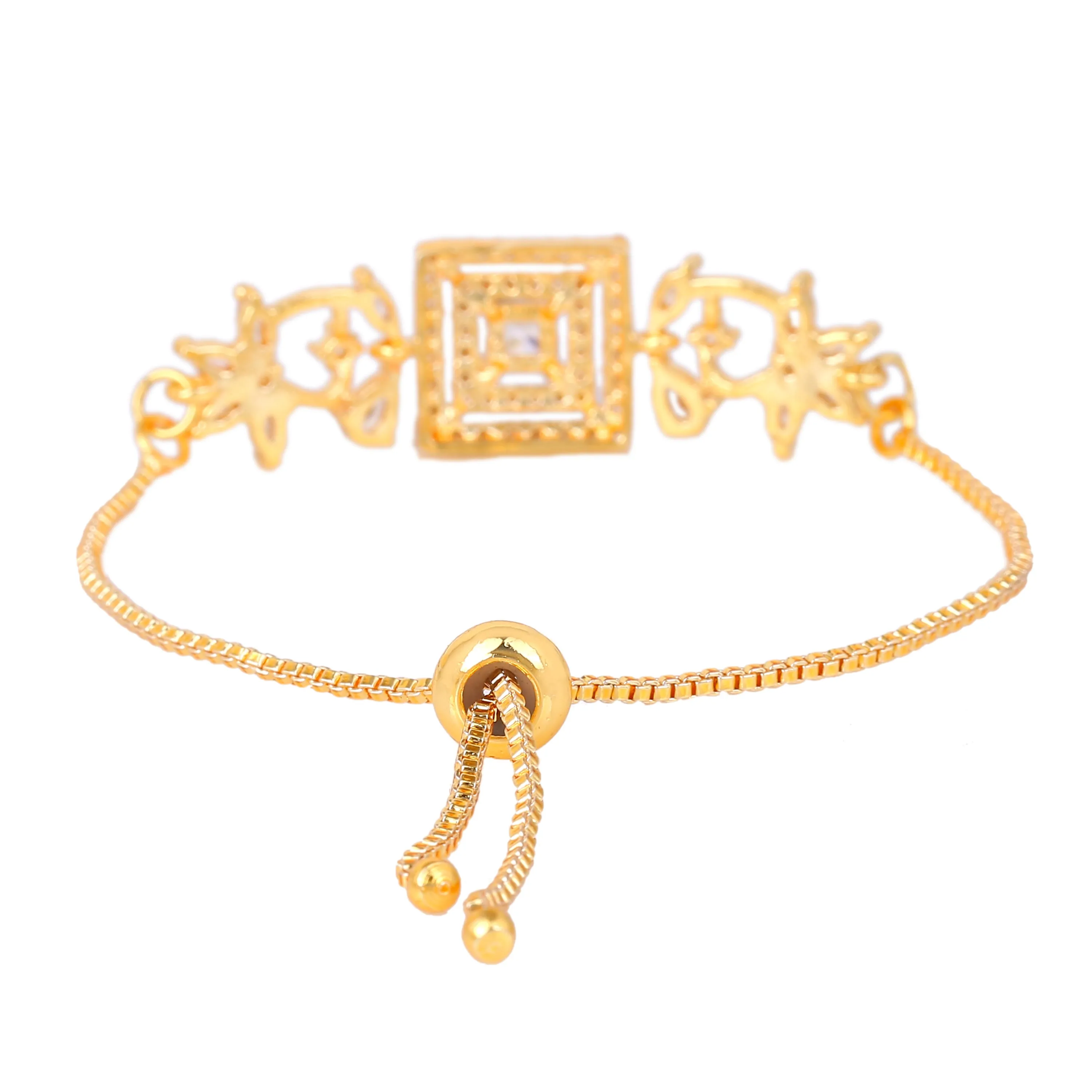 Estele Gold Plated CZ Glamorous Bracelet for Women