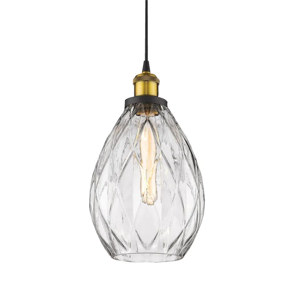 Evelyn Glass E27 Pendant Clear