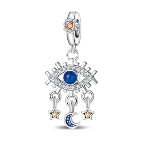 Evil Eye with Star & Moon Dangles Charm