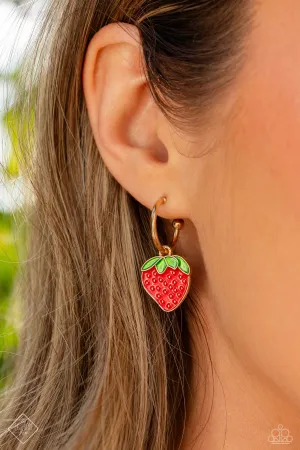 Fashionable Fruit - Gold Tone Earrings- March Fashion Fix 24