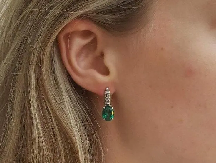 Genuine Larimar Earrings - Blue Drop Earrings - Long Boho Earrings