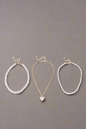 Girls Assorted Pearls Necklace set (Pack of 3)