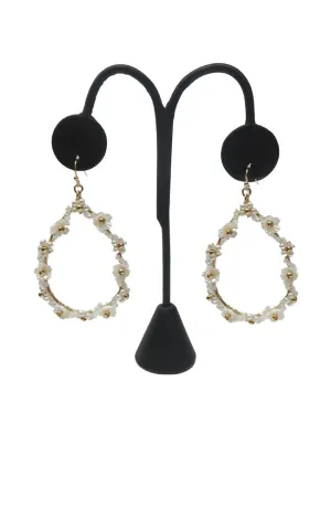 Gold & Pearl Dainty Flower Earring