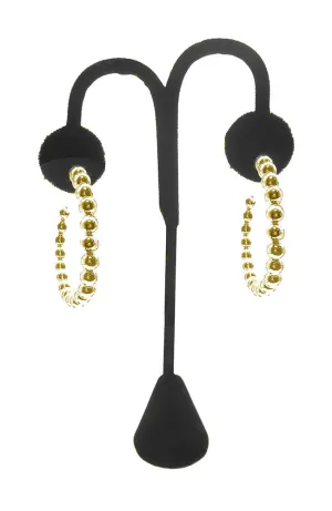 Gold Ball Open Hoops