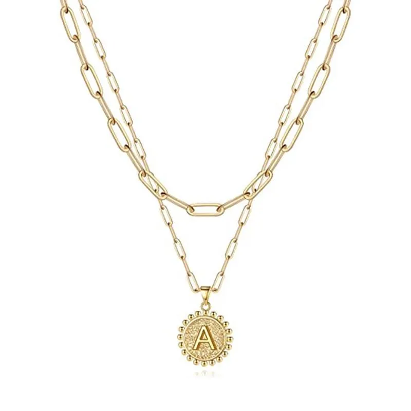 Gold Initial Necklaces for Women