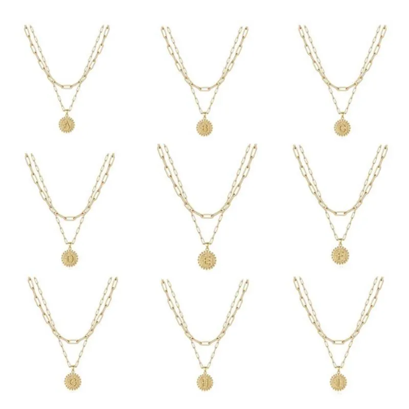 Gold Initial Necklaces for Women