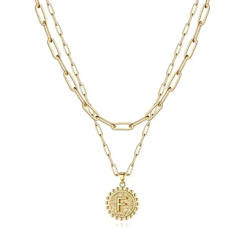 Gold Initial Necklaces for Women
