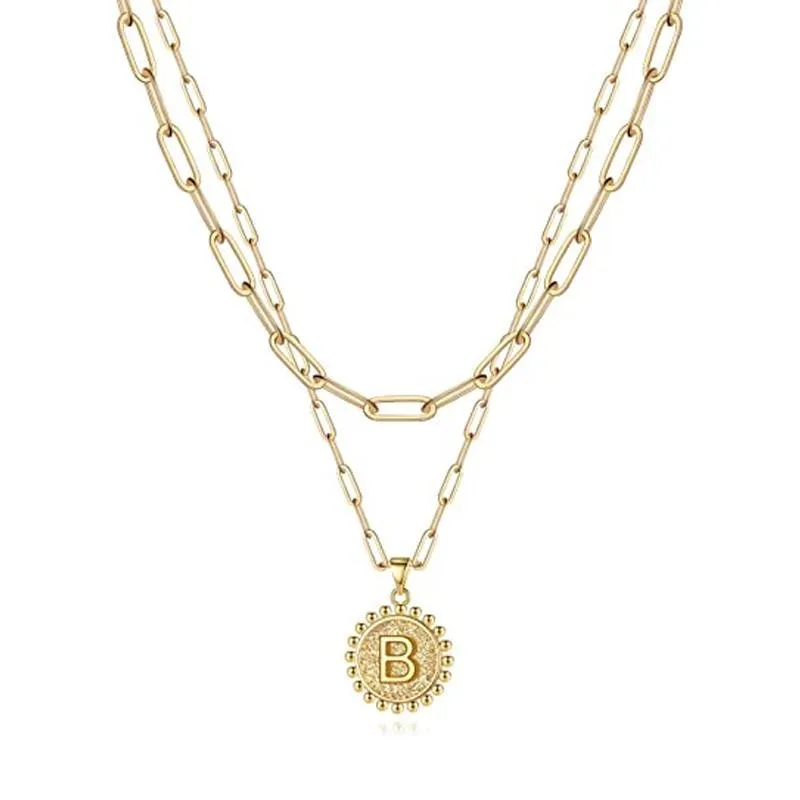 Gold Initial Necklaces for Women