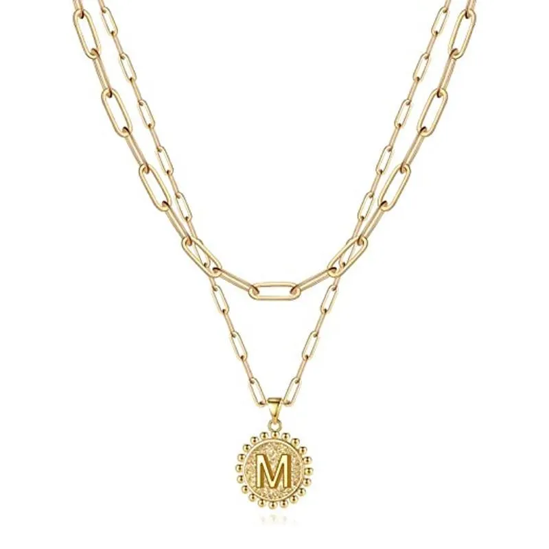 Gold Initial Necklaces for Women