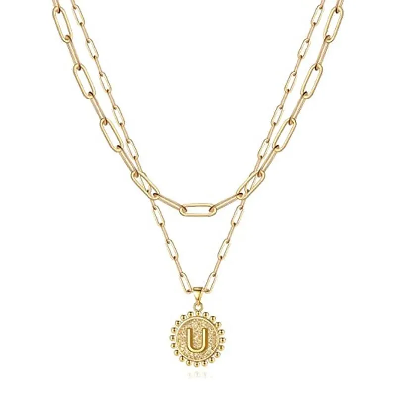 Gold Initial Necklaces for Women