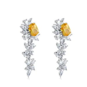 Golden Blossom Drop Earrings