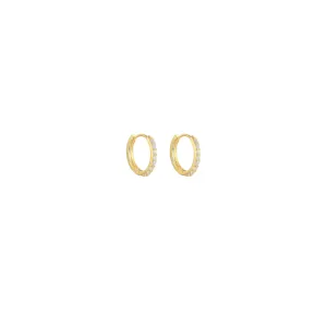 Golden Dazzling Hoops