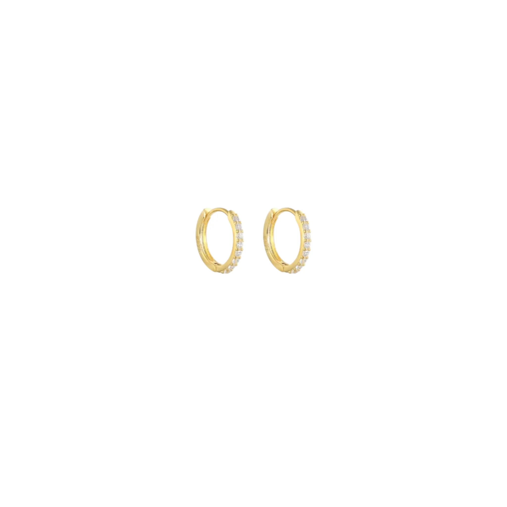 Golden Dazzling Hoops