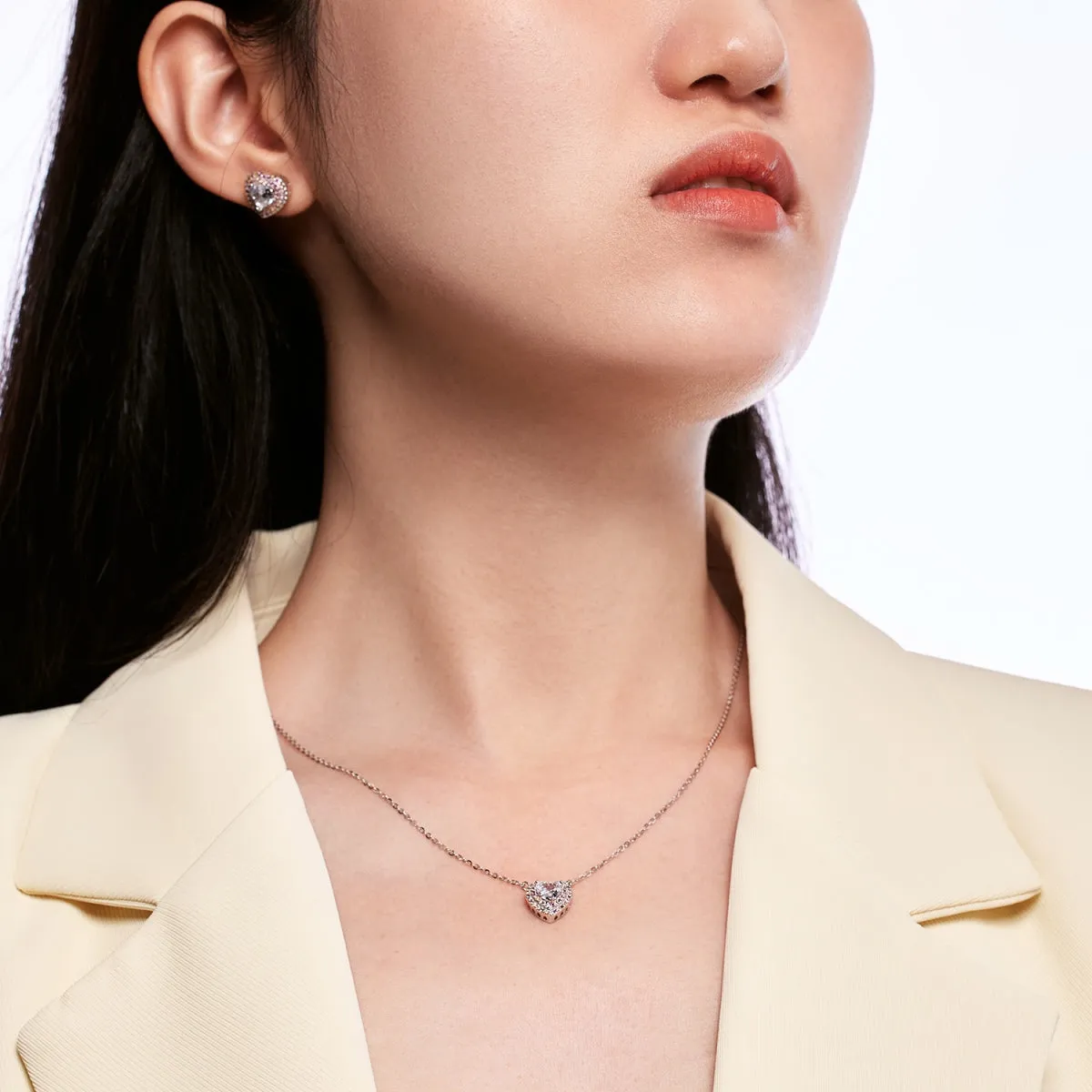 [Goodv]Dazzling Heart Shape Lover Earrings
