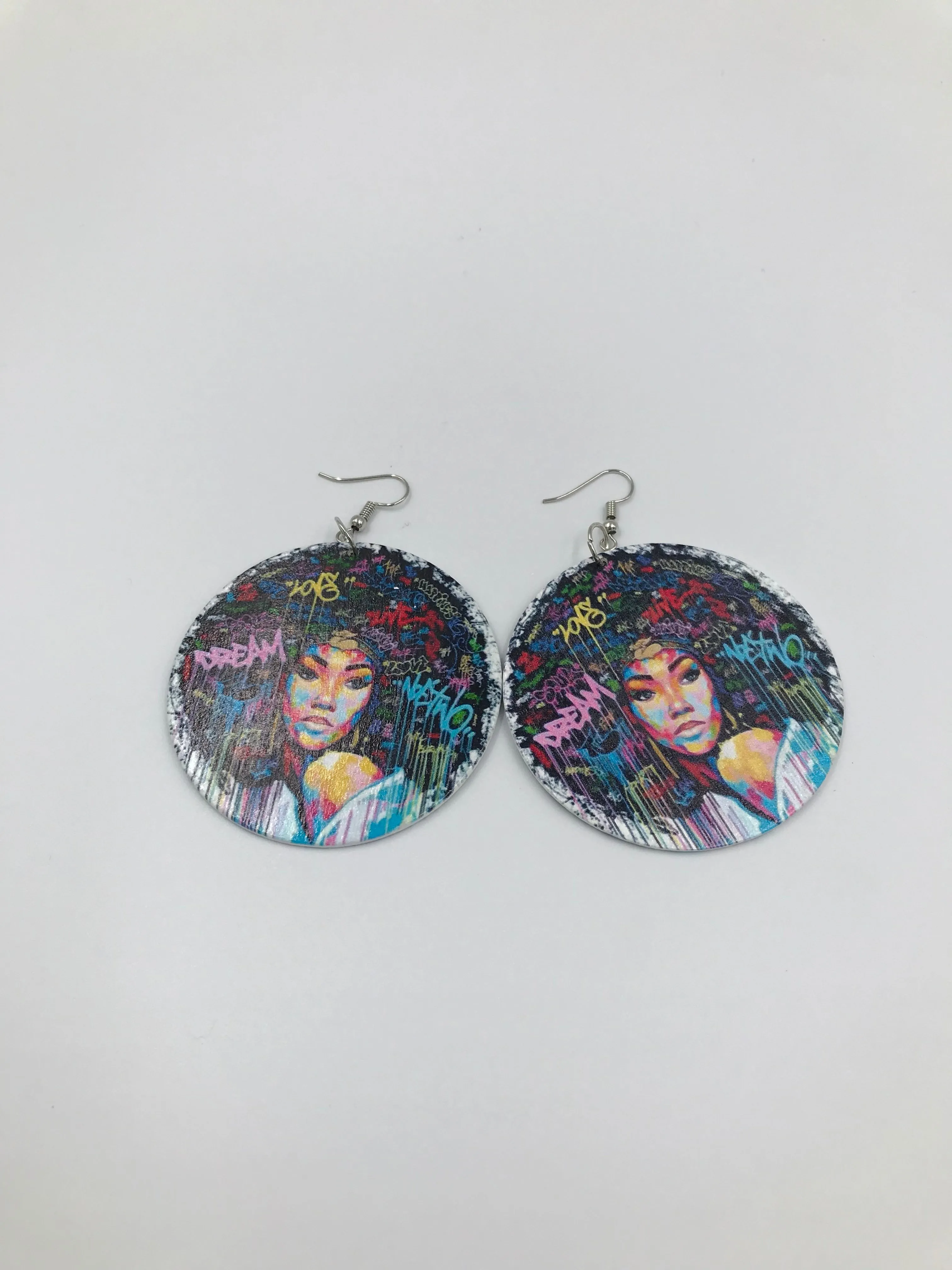 Graffiti Goddess Dangle Earrings