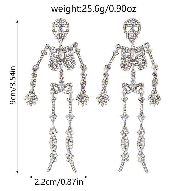 Halloween Skull Earrings Stud – Spooky Style for Women