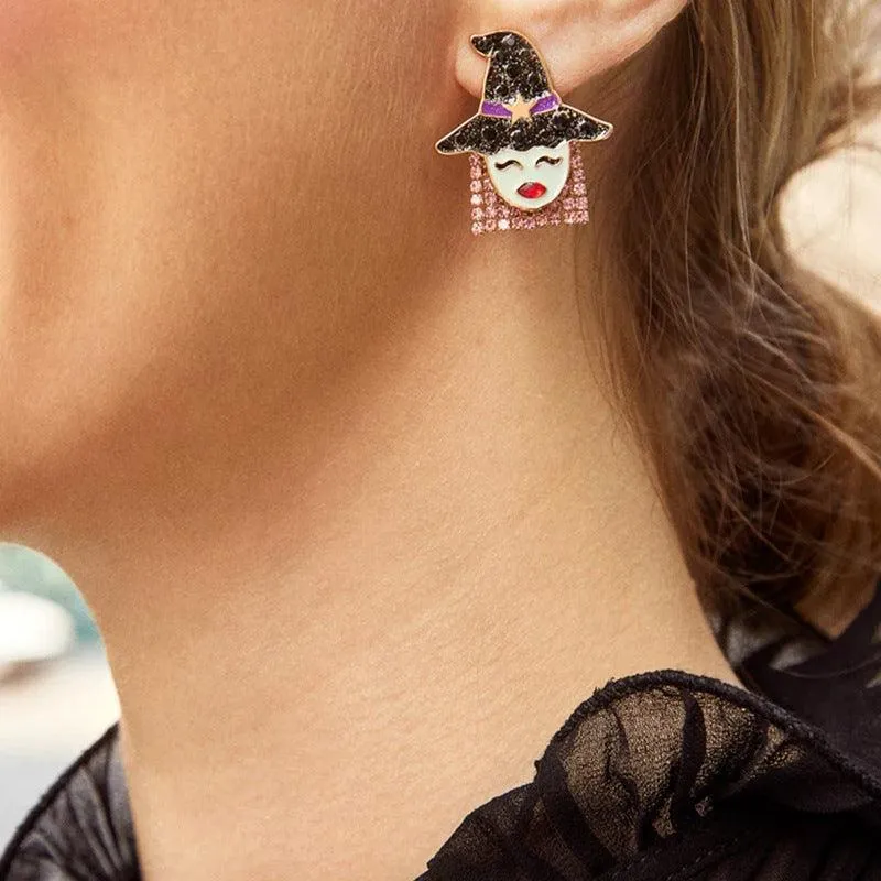 Halloween Skull Earrings Stud – Spooky Style for Women
